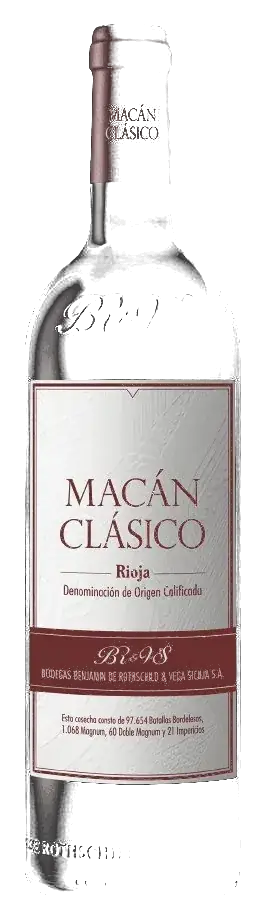 Vino Macán Clásico añada 2021 · Bodegas Benjamin de Rothschild & Vega Sicilia · Botella 0,75L